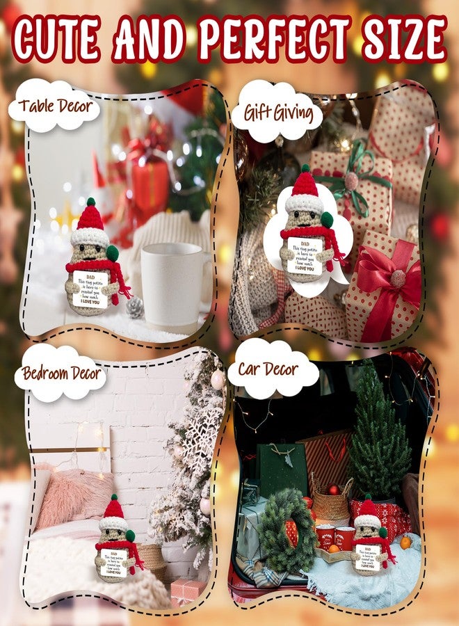 Bgohrd Christmas Crochet Potato Gifts, Handwoven Knitting Doll for Dad Men, Funny Cute Doll with Card, Emotional Presents, Christmas Party Decorations -C03 - Image 4